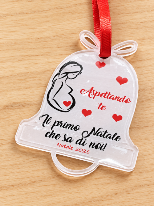 Ornamento in plex campana ASPETTANDO TE