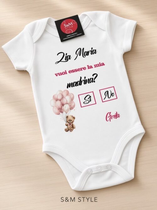 BODY NEONATO “vuoi essere la mia/il mio madrina/padrino”