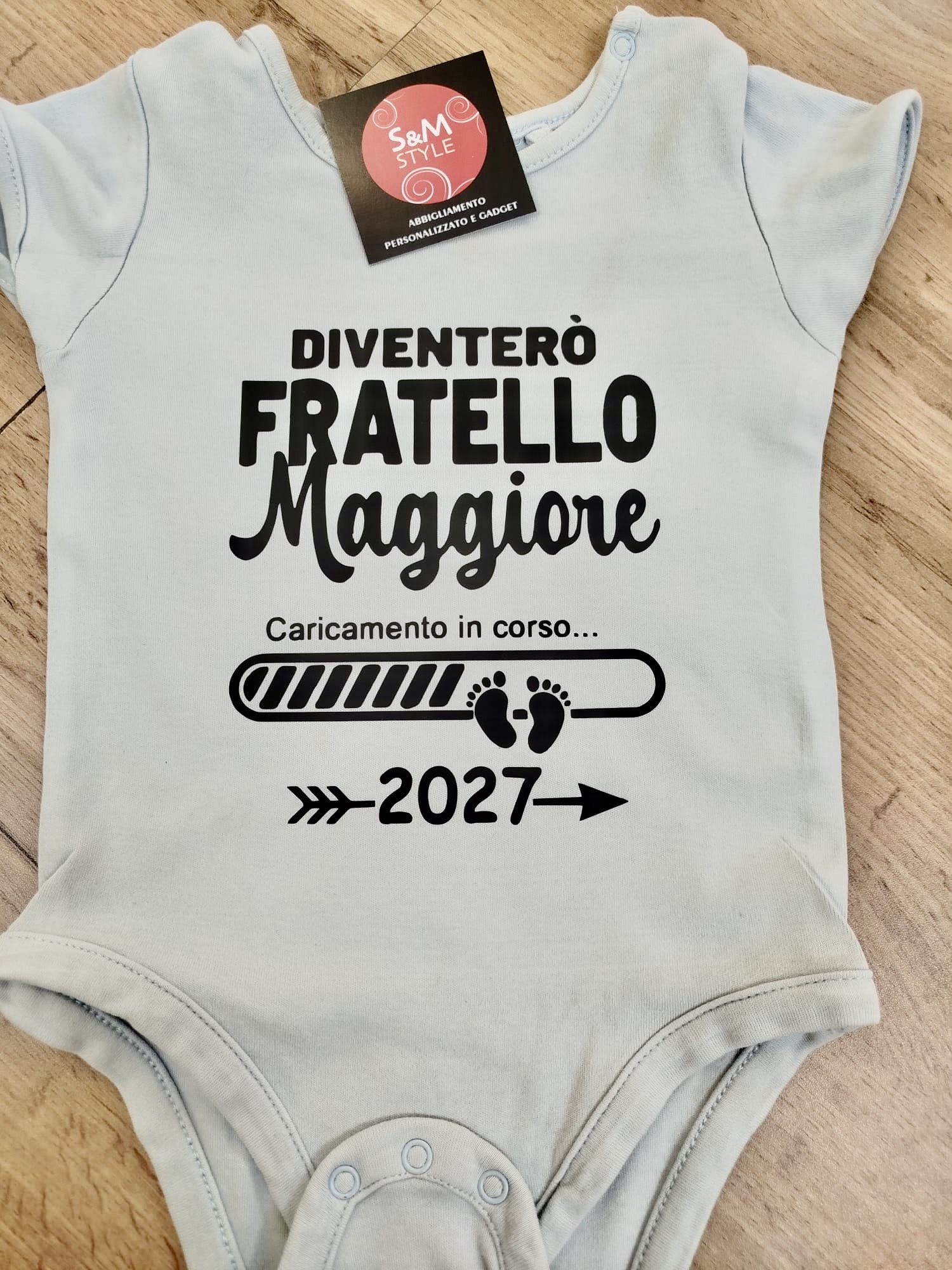 BODY NEONATO “DIVENTERÒ FRATELLO/SORELLA MAGGIORE”