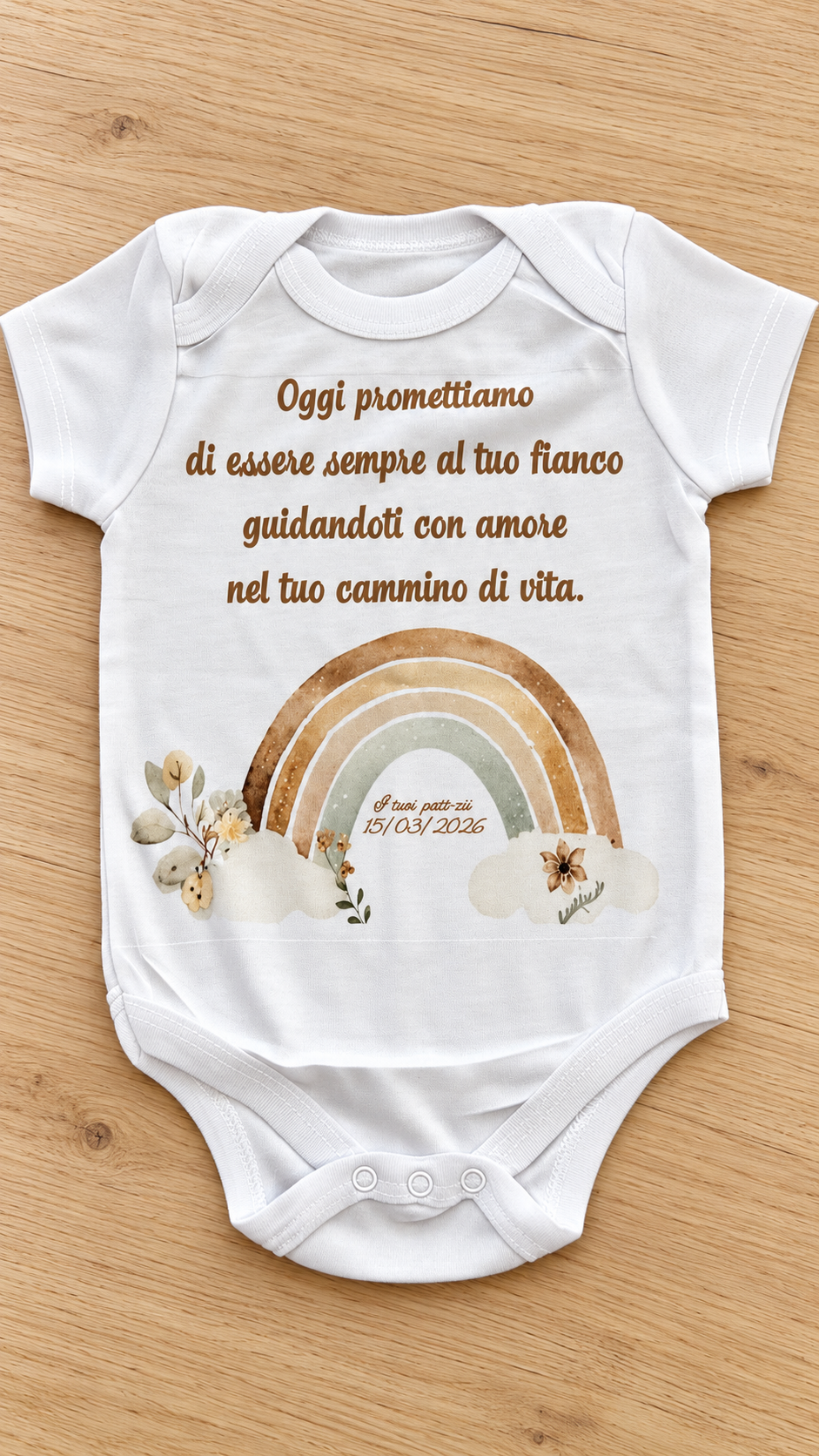 BODY NEONATO “oggi promettiamo di essere sempre al tuo fianco”