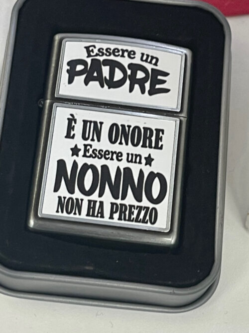 Accendino in metallo dedica Nonno