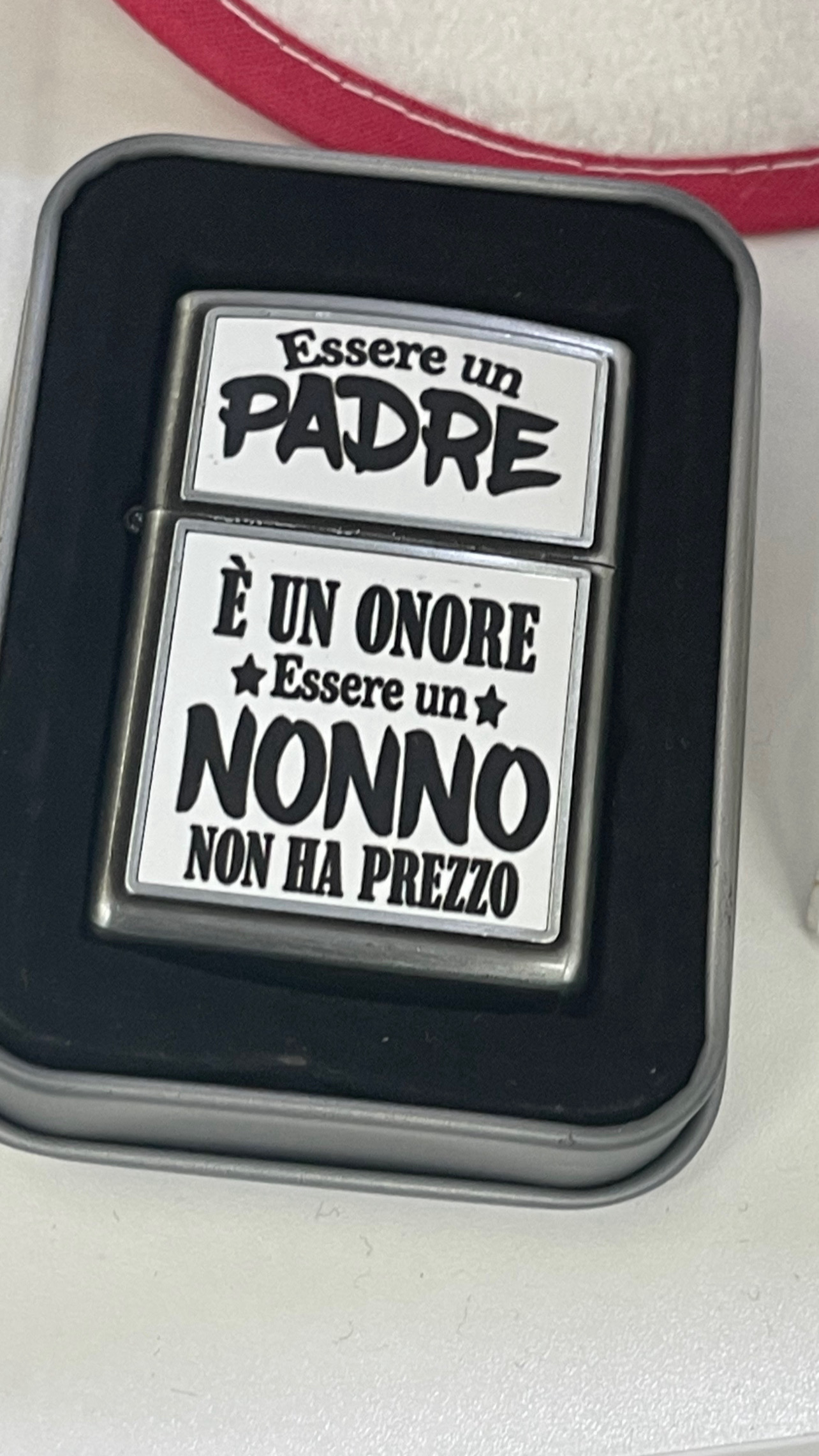 Accendino in metallo dedica Nonno