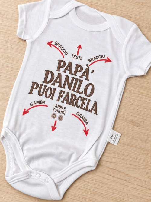BODY NEONATO “PAPÀ PUOI FARCELA”