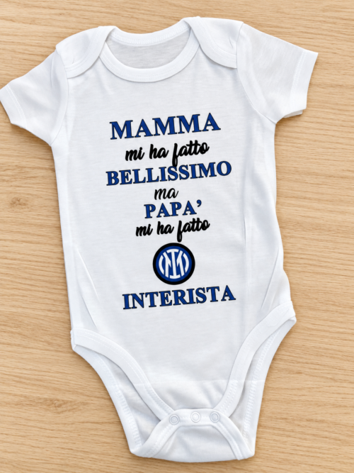 BODY NEONATO “PAPÀ mi ha fatto…scrivi nome della squadra”