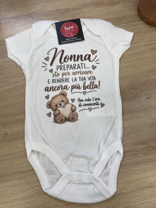 BODY neonato ‘’PREPARATI STO PER ARRIVARE’’