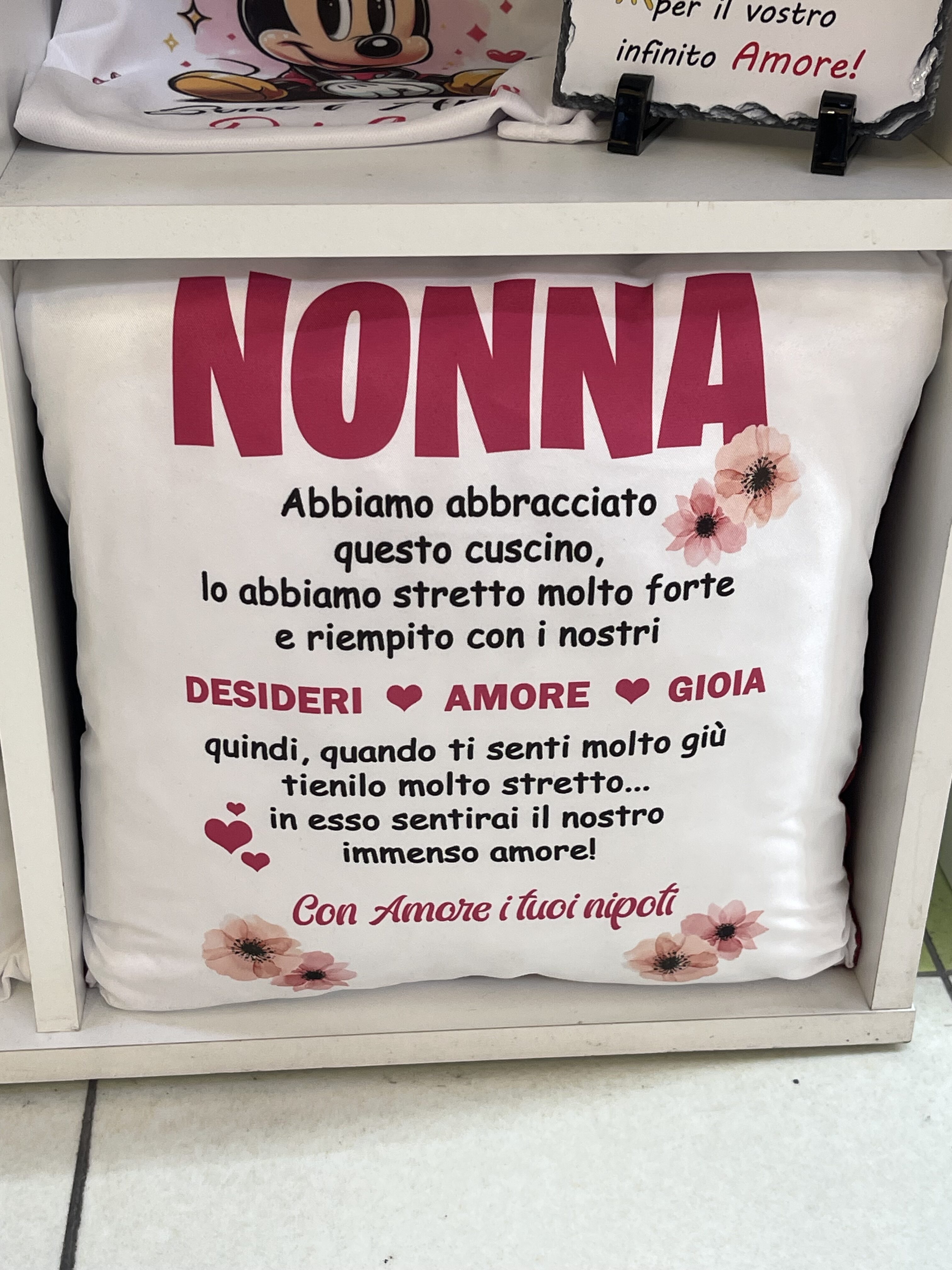 Cuscino personalizzato"Dedica NONNA/MAMMA/ZIA"